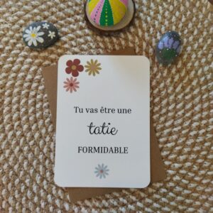 Carte annonce grossesse originale tatie tata formidable